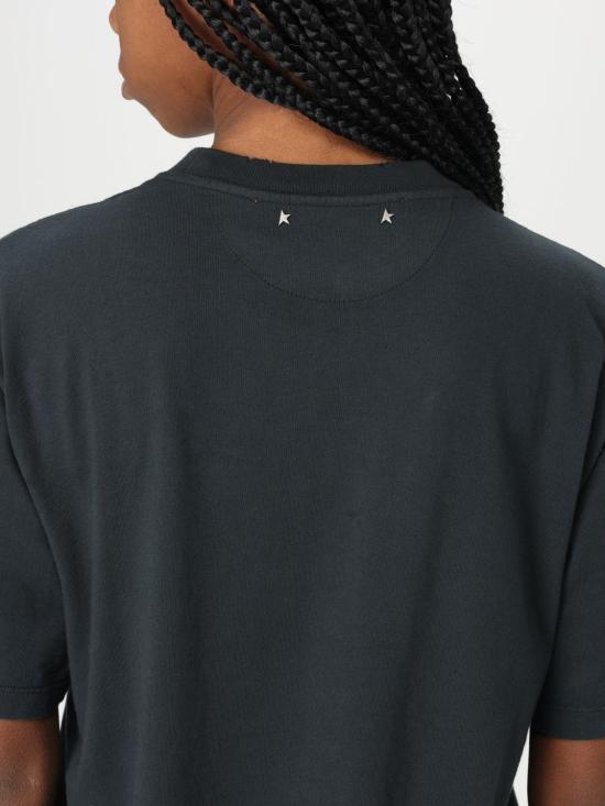 25FW 골든구스 반팔 티셔츠 GWP01874P00189790456 Black - GOLDEN GOOSE