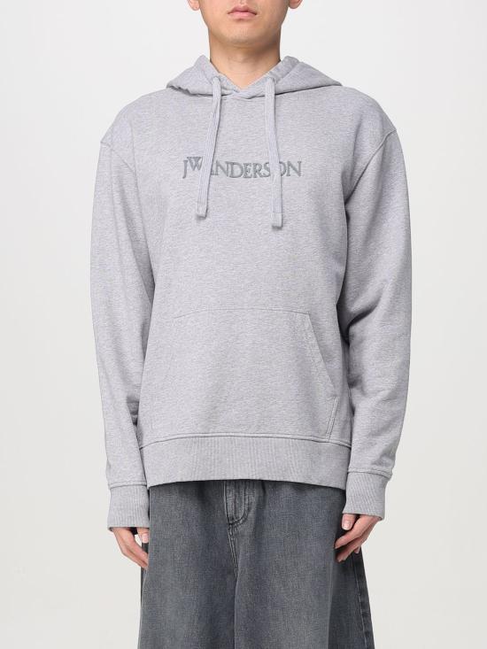 25FW JW앤더슨 로고 패치 포켓 후드 티셔츠 JW0214PG1632 907 Grey