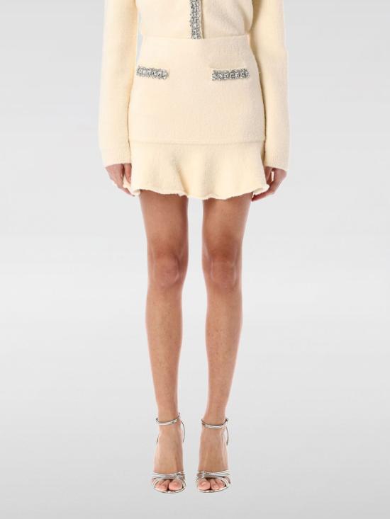 25SS 셀프 포트레이트 숏 스커트 RS25130SKC CREAM Nude