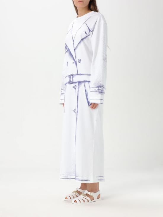 25SS 모스키노 롱 원피스 04620442 3001 White - MOSCHINO