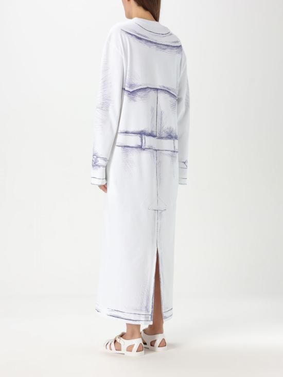 25SS 모스키노 롱 원피스 04620442 3001 White - MOSCHINO