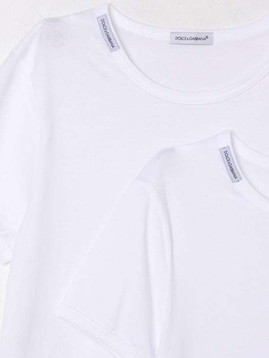 25FW [키즈] 돌체앤가바나 티셔츠 L4J703ON00H W0800 White - DOLCE & GABBANA