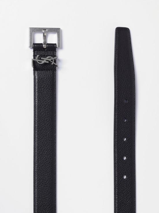 26SS 생로랑 모노그램 벨트 634440DTI0E 1000 Black - SAINT LAURENT