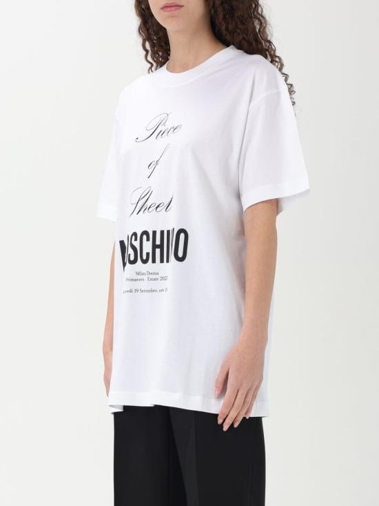 25SS 모스키노 반팔 티셔츠 07170441 1001 White - MOSCHINO