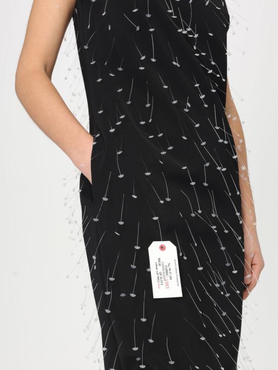 25SS 모스키노 미디 원피스 04110424 1555 Black - MOSCHINO