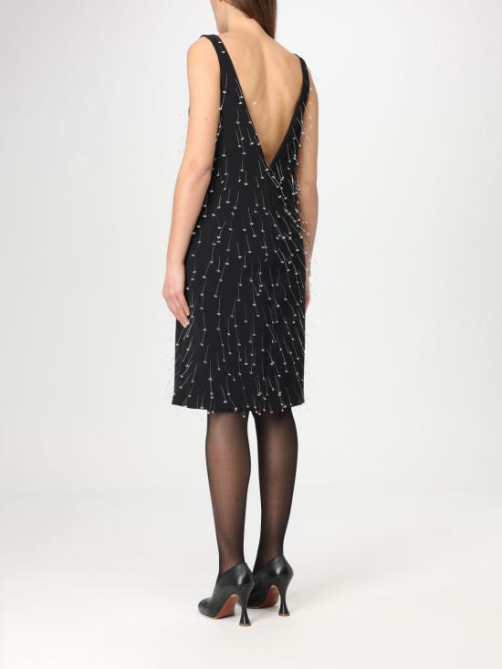 25SS 모스키노 미디 원피스 04110424 1555 Black - MOSCHINO