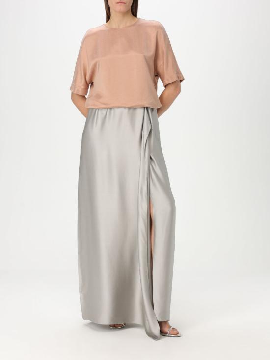 25FW 조르지오 아르마니 롱 스커트 GW000806TE10101 U8045 Grey - GIORGIO ARMANI