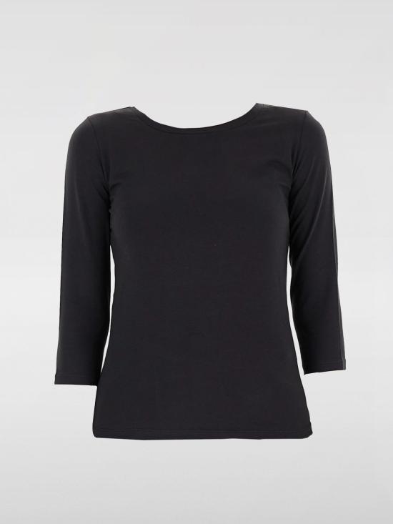 25FW 위켄드막스마라 멀티아 3/4 슬리브 저지 티셔츠  2515971021600 003 Black