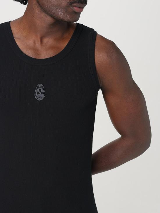 25FW 알렉산더 맥퀸 민소매 티셔츠 815098QXAA9 1000 Black - ALEXANDER MCQUEEN