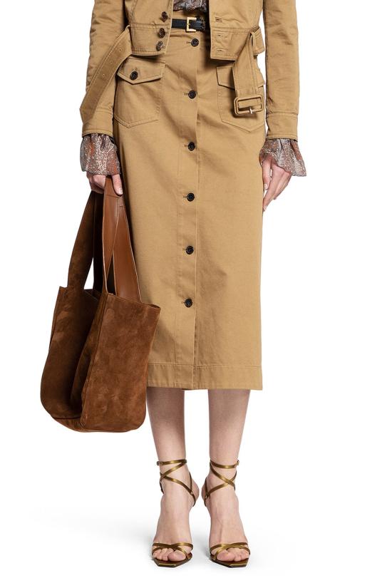  생로랑 스커트 817344Y04VY2100 Brown - SAINT LAURENT