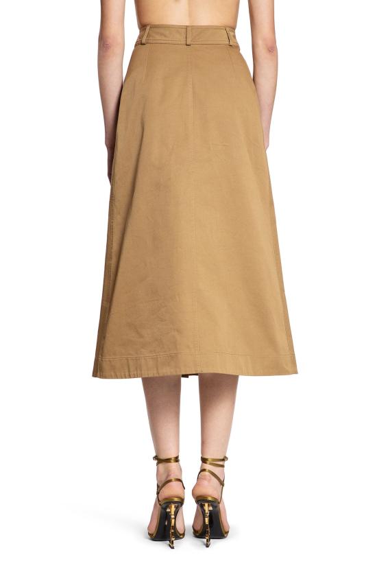  생로랑 스커트 817344Y04VY2100 Brown - SAINT LAURENT