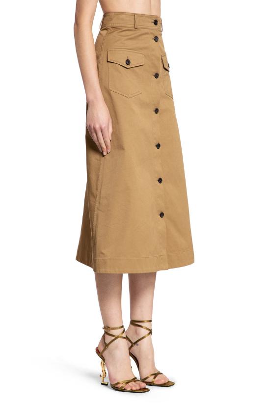  생로랑 스커트 817344Y04VY2100 Brown - SAINT LAURENT