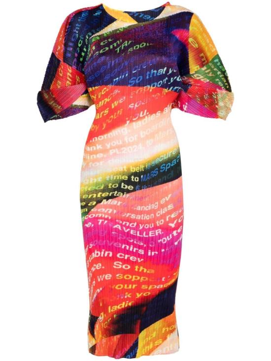 24FW 플리츠플리즈 미디 원피스 PP48JH675 94 YELLOW ORANGE - PLEATS PLEASE