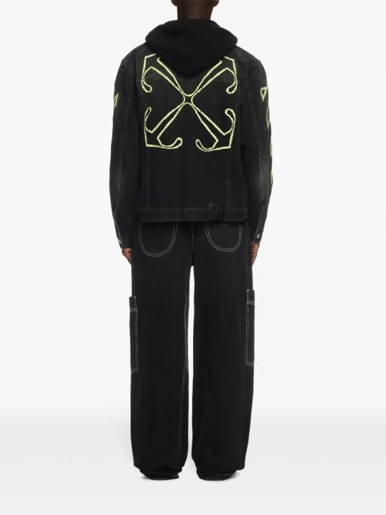  오프화이트 데님 자켓 OMYE09BS25DEN0041350 black - OFF WHITE