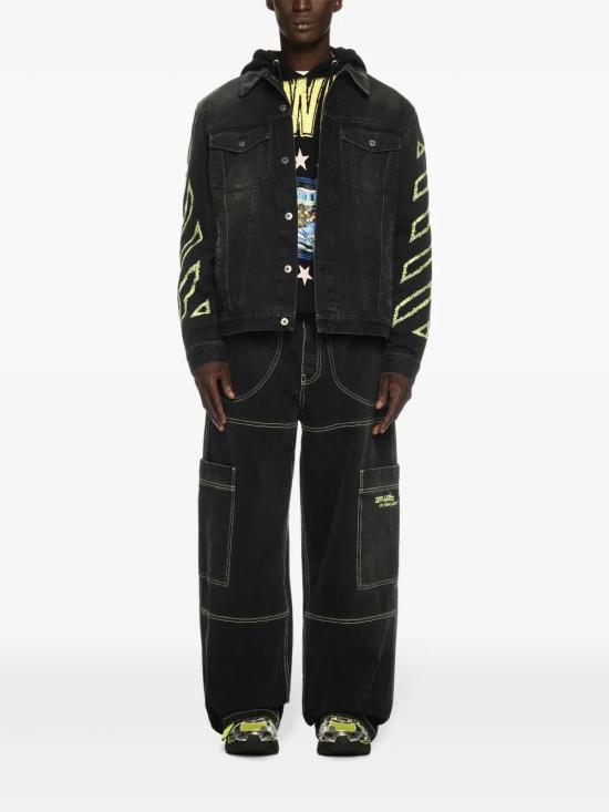  오프화이트 데님 자켓 OMYE09BS25DEN0041350 black - OFF WHITE