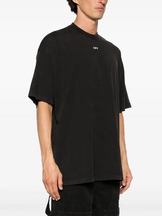  오프화이트 반팔 티셔츠 OMAA161C99JER0021077 dark grey - OFF WHITE