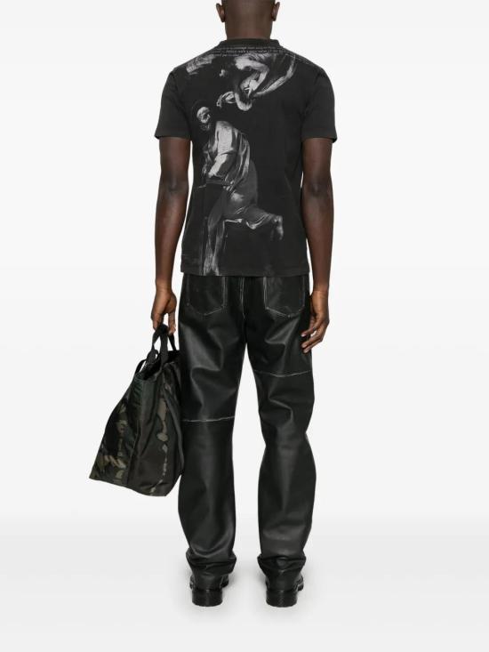  오프화이트 반팔 티셔츠 OMAA027C99JER01B1077 black - OFF WHITE