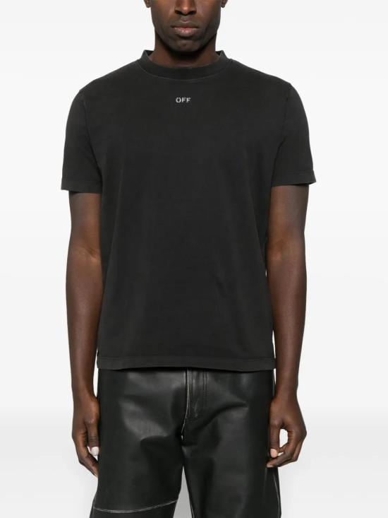  오프화이트 반팔 티셔츠 OMAA027C99JER01B1077 black - OFF WHITE