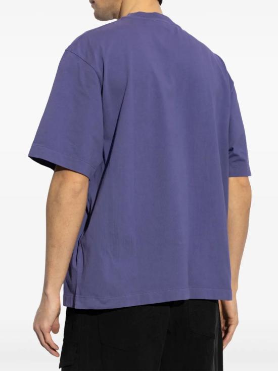  오프화이트 반팔 티셔츠 OMAA120S25JER0013701 purple - OFF WHITE