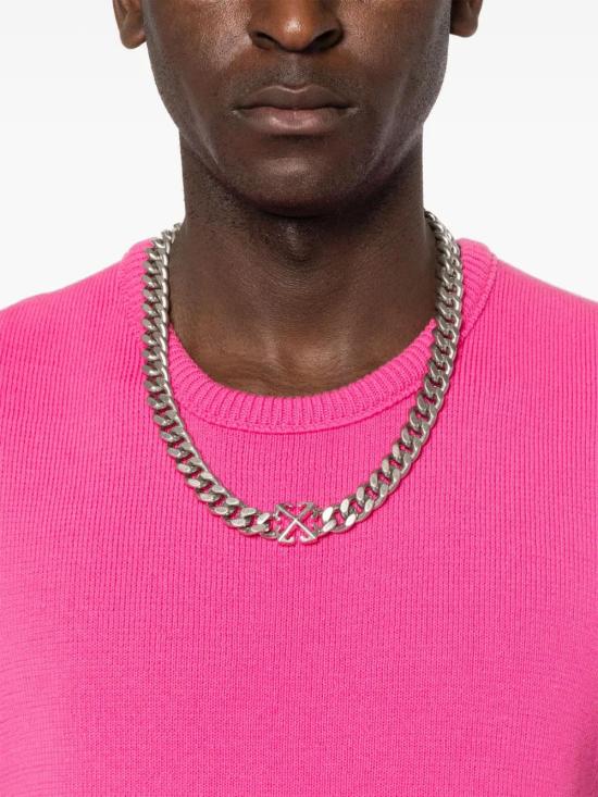  오프화이트 네크리스 OMOB15DC99MET0017200 silver - OFF WHITE