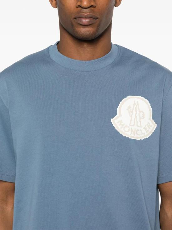  몽클레어 반팔 티셔츠 J20918C0000483927 blue - MONCLER