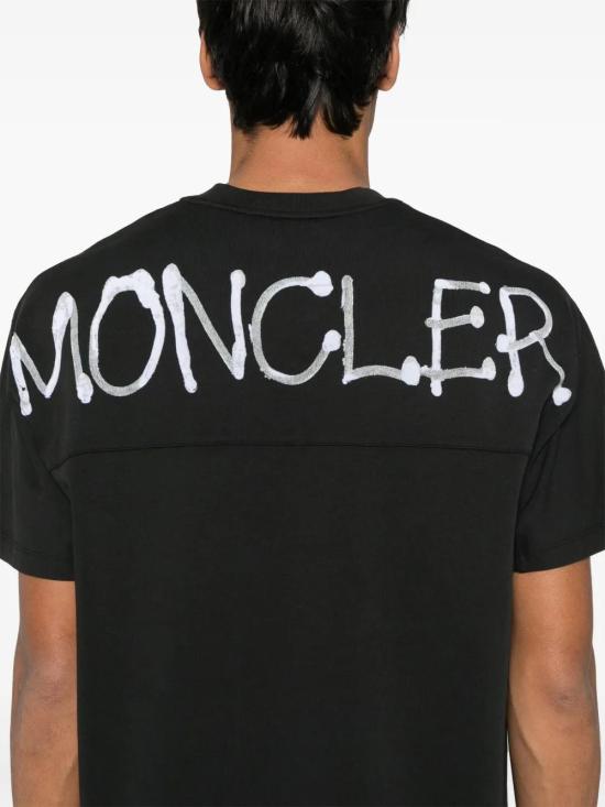  몽클레어 반팔 티셔츠 K10918C0001789AUG black - MONCLER