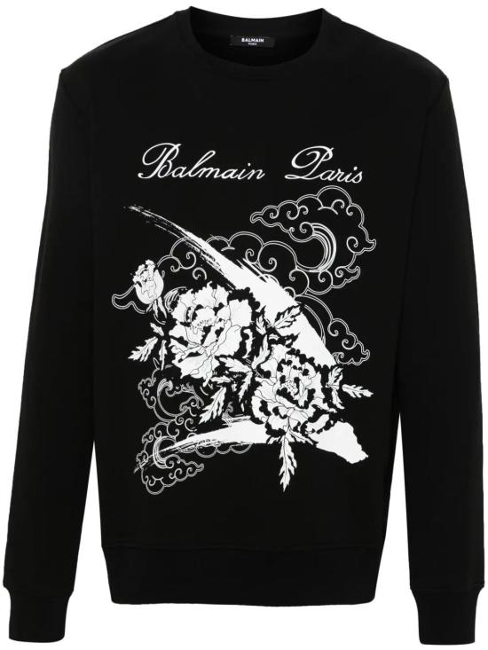  발망 긴팔 티셔츠 CH0JQ040GD51 black - BALMAIN