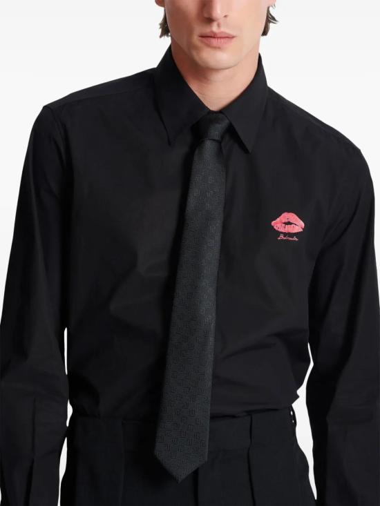  발망 넥타이 DH0XM020SE42 black - BALMAIN