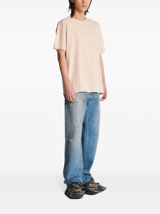  발망 반팔 티셔츠 DH1EG010BC72 beige - BALMAIN