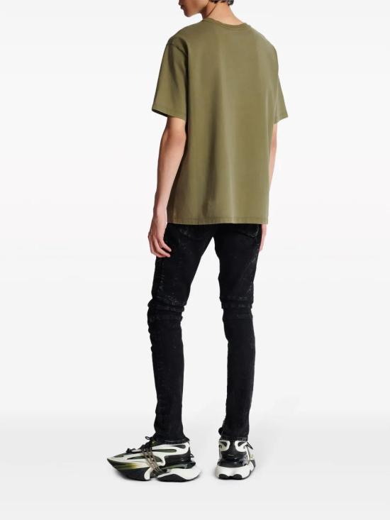  발망 반팔 티셔츠 CH0EG010BC72 khaki - BALMAIN
