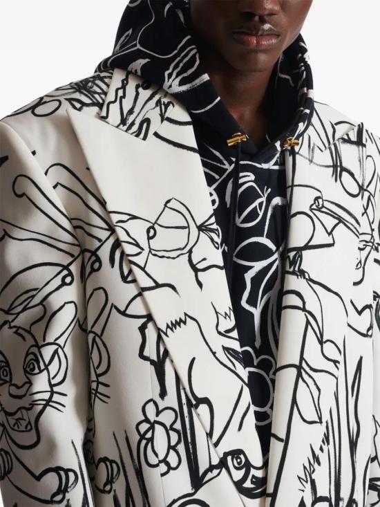  발망 코트 DHAUD300VF81 white - BALMAIN