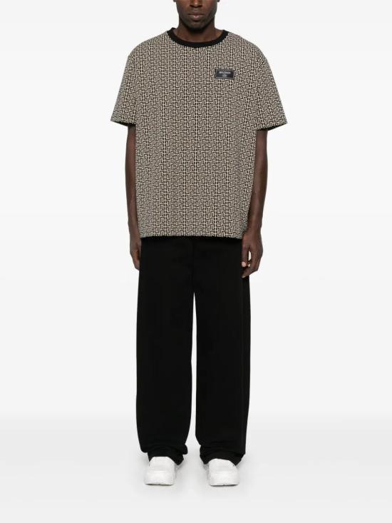  발망 반팔 티셔츠 EH1EG010BC90 beige - BALMAIN