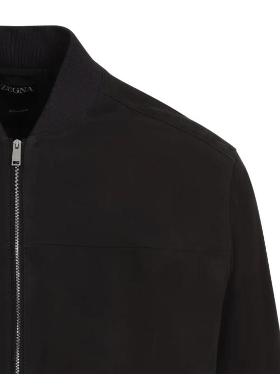 에르메네질도제냐 가죽 자켓 RUFPNSA9F189P black - ERMENEGILDO ZEGNA