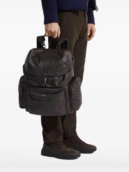  에르메네질도제냐 백팩 LHOTOC2199Z brown - ERMENEGILDO ZEGNA