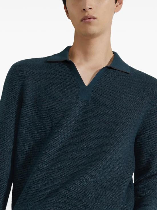  에르메네질도제냐 폴로 티셔츠 UFH92A9143 teal - ERMENEGILDO ZEGNA