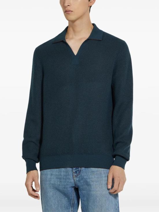  에르메네질도제냐 폴로 티셔츠 UFH92A9143 teal - ERMENEGILDO ZEGNA