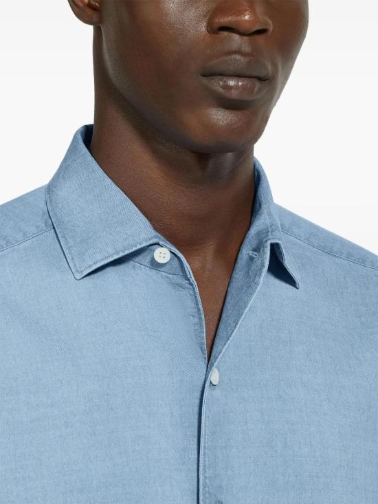  에르메네질도제냐 긴팔 셔츠 UFX23A9SRO1 blue - ERMENEGILDO ZEGNA