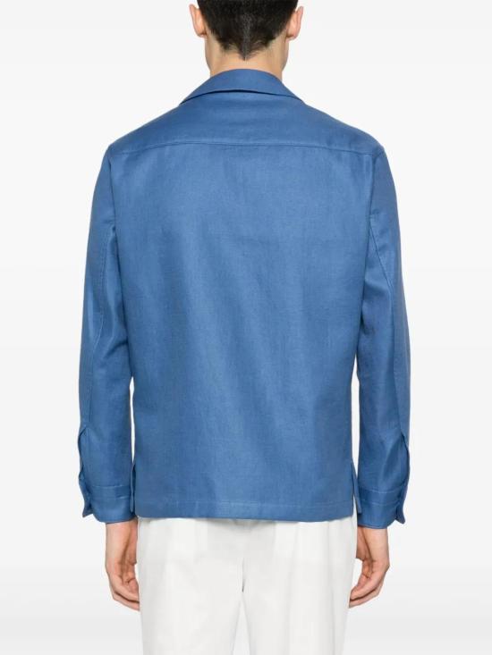  에르메네질도제냐 긴팔 셔츠 UDV60A7SOT10 blue - ERMENEGILDO ZEGNA