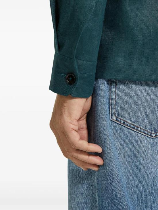  에르메네질도제냐 긴팔 셔츠 UFV60A9SOT10B teal - ERMENEGILDO ZEGNA