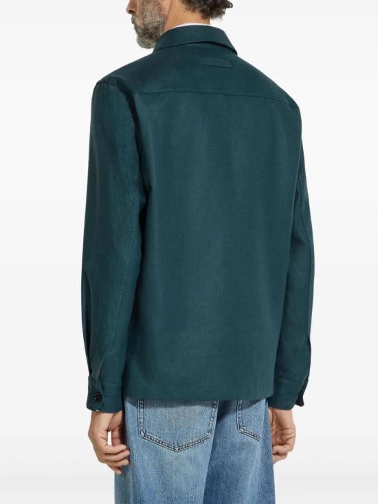  에르메네질도제냐 긴팔 셔츠 UFV60A9SOT10B teal - ERMENEGILDO ZEGNA