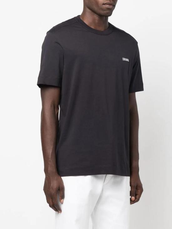  에르메네질도제냐 반팔 티셔츠 UA360A760 black - ERMENEGILDO ZEGNA