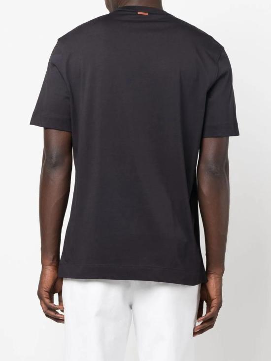  에르메네질도제냐 반팔 티셔츠 UA360A760 black - ERMENEGILDO ZEGNA