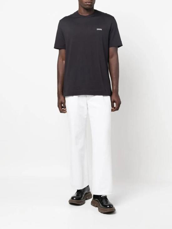  에르메네질도제냐 반팔 티셔츠 UA360A760 black - ERMENEGILDO ZEGNA