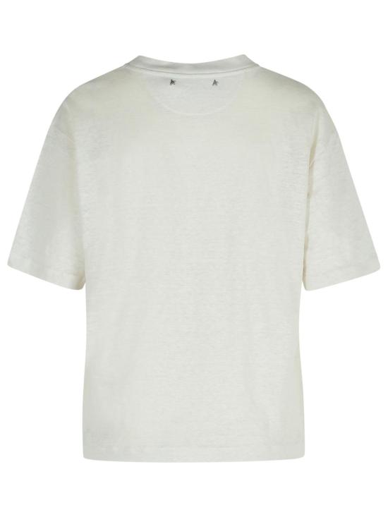 25SS 골든구스 반팔 티셔츠 GWP01874 P00189111421 White - GOLDEN GOOSE