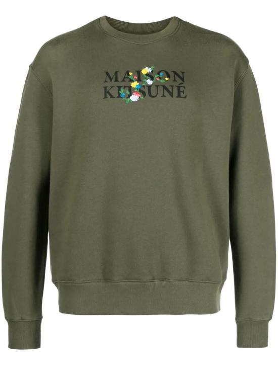  메종키츠네 긴팔 티셔츠 LM00308KM0307 olive green