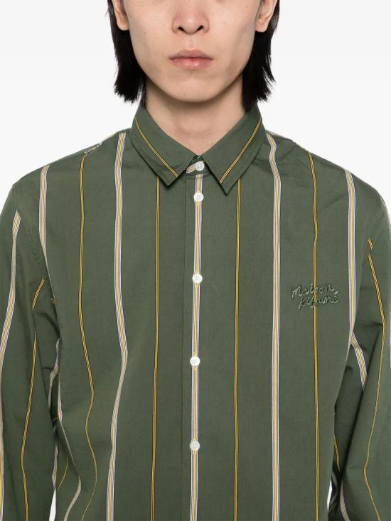  메종키츠네 긴팔 셔츠 MM00416WC5029P391 green - MAISON KITSUNE