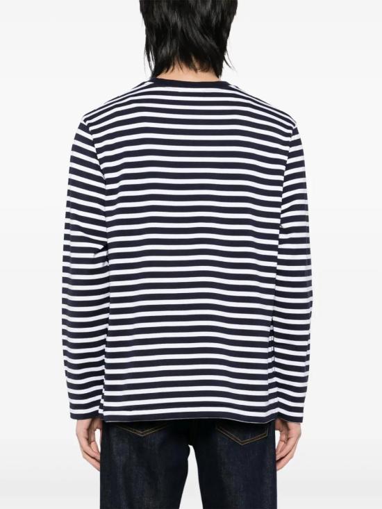  메종키츠네 긴팔 티셔츠 OM00125KJ0044S481 navy - MAISON KITSUNE