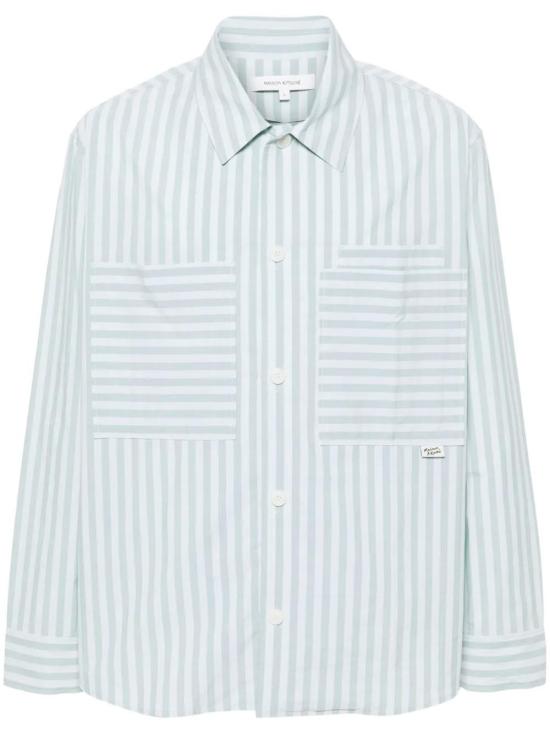  메종키츠네 긴팔 셔츠 MM00401WC2048 ice