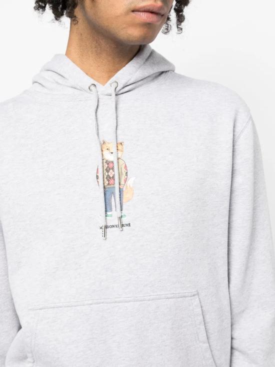  메종키츠네 후드 티셔츠 LM00304KM0001 grey - MAISON KITSUNE