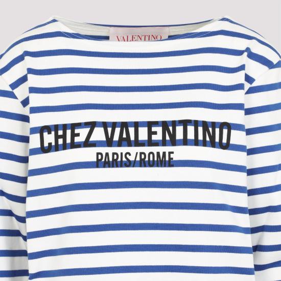 25SS 발렌티노 가라바니 긴팔 티셔츠 6B3MG24C962 CR1 AVORIO BLU BLUE - VALENTINO GARAVANI